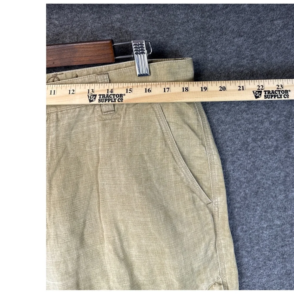 Tommy Bahama Mens 36 Linen‎ Silk Bermuda Shorts Tan Relaxed Summer Beach Bar EUC